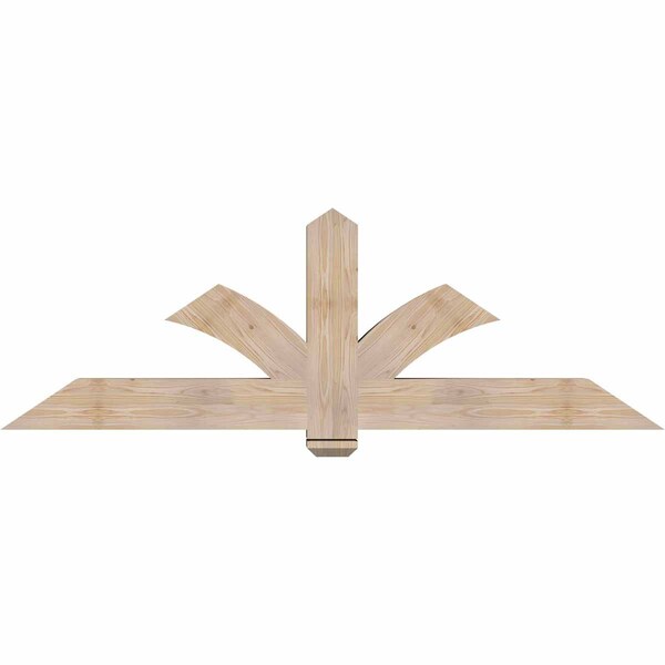 Ekena Millwork Redmond Smooth Timber Gable Bracket, Douglas Fir, 72"W x 24"H x 5 1/2"D x 5 1/2"F, 8/12 Pitch GBW072X24X0606RED00SDF - main